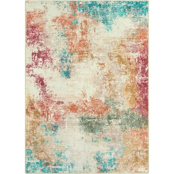 Amazon.com: 5x7 Area Rugs - Ultra-Thin Washable Rug with Non  5x7 Modern Abstract Rug, Ultra Thin Washable Non-Slip Carpet for Home & Office